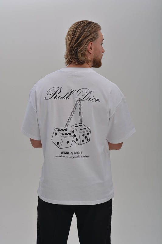 HANGING DICE T - WHITE