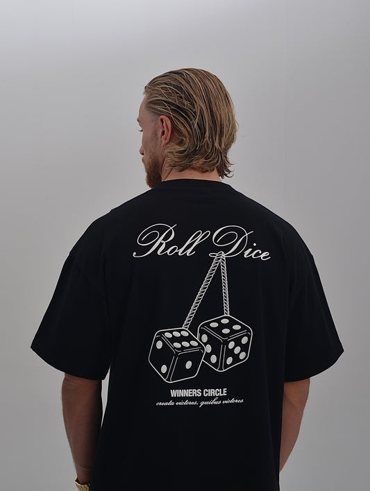 HANGING DICE T - BLACK